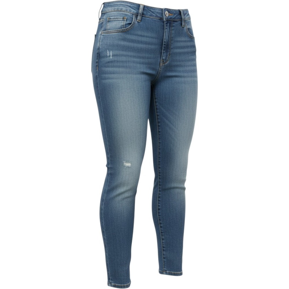 Tommy Hilfiger Womens Size 14 Legging Jeans Medium Wash Distressed Slim Leg NEW